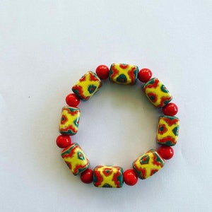 Vibrant Yellow and Orange Bracelet - Handmade Gift for Mom, Friend, or Yourself