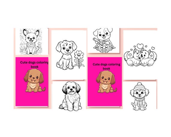 Dog Coloring Pages | Printable Puppy Coloring Sheets for Kids & Adults | Digital Download  PDF