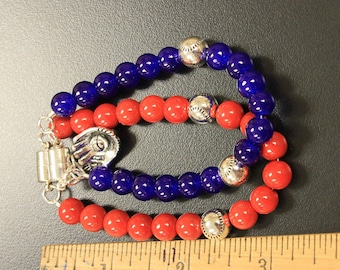 Mississippi State Logo Bracelet + Pearl Bow Stack of 2 main image 0