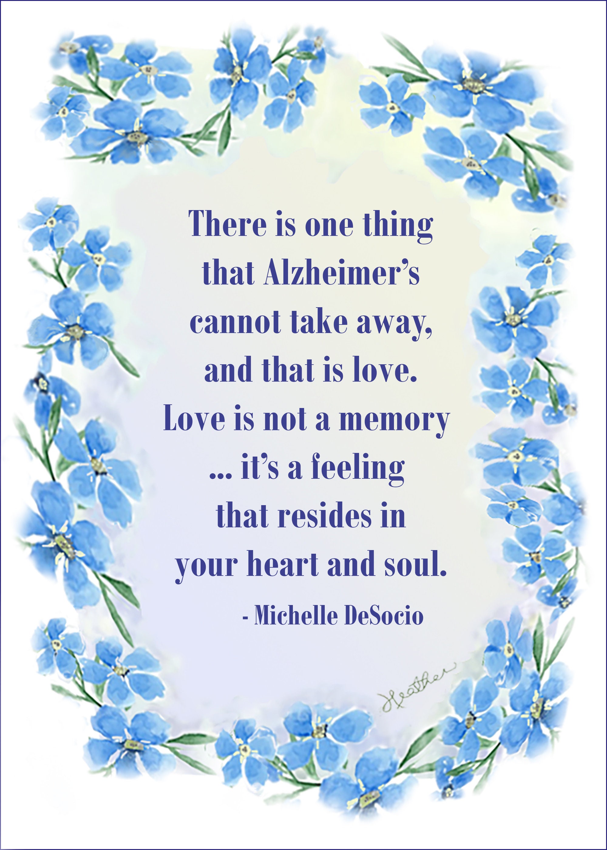 Alzheimer's Art Cards Choice of 5 Alzheimer's Poems. - Etsy