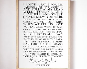 Ed sheeran lyrics | Etsy
