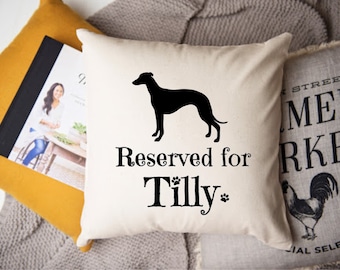 Whippet Pillow, Personalised Pet Pillow