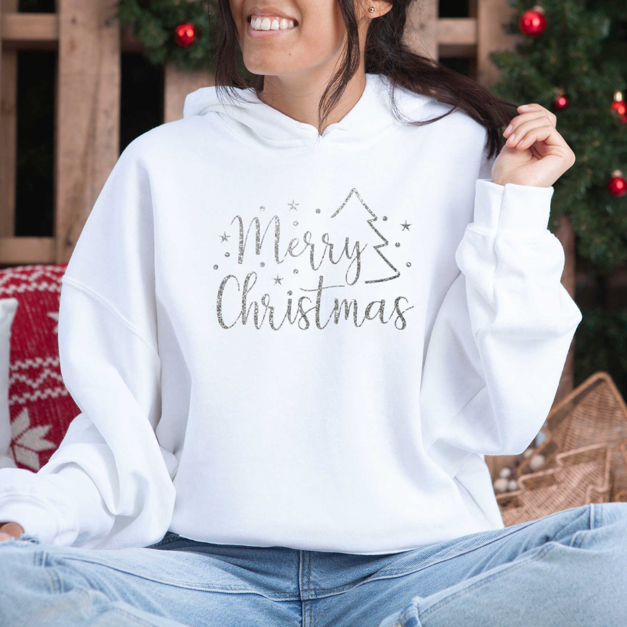 Merry Christmas Hoodie Oversized Hoodie 