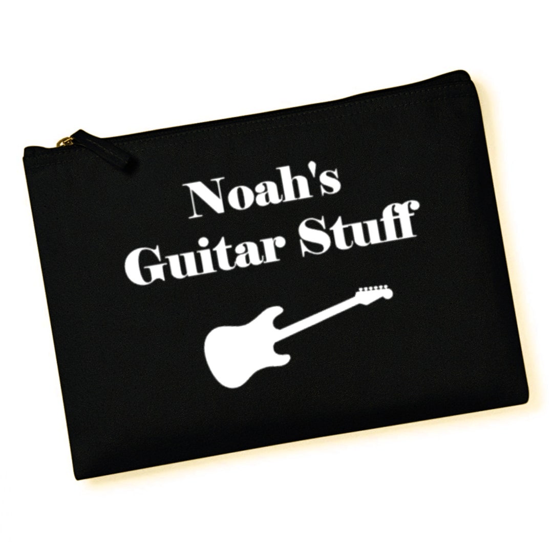 Personalised Guitar Pick Bag, Canvas Zipped Pouch Etsy UK
