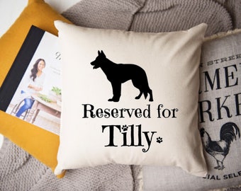 Personalised Alsatian Cushion, German Shepherd Dog, Canvas Pillow Cover