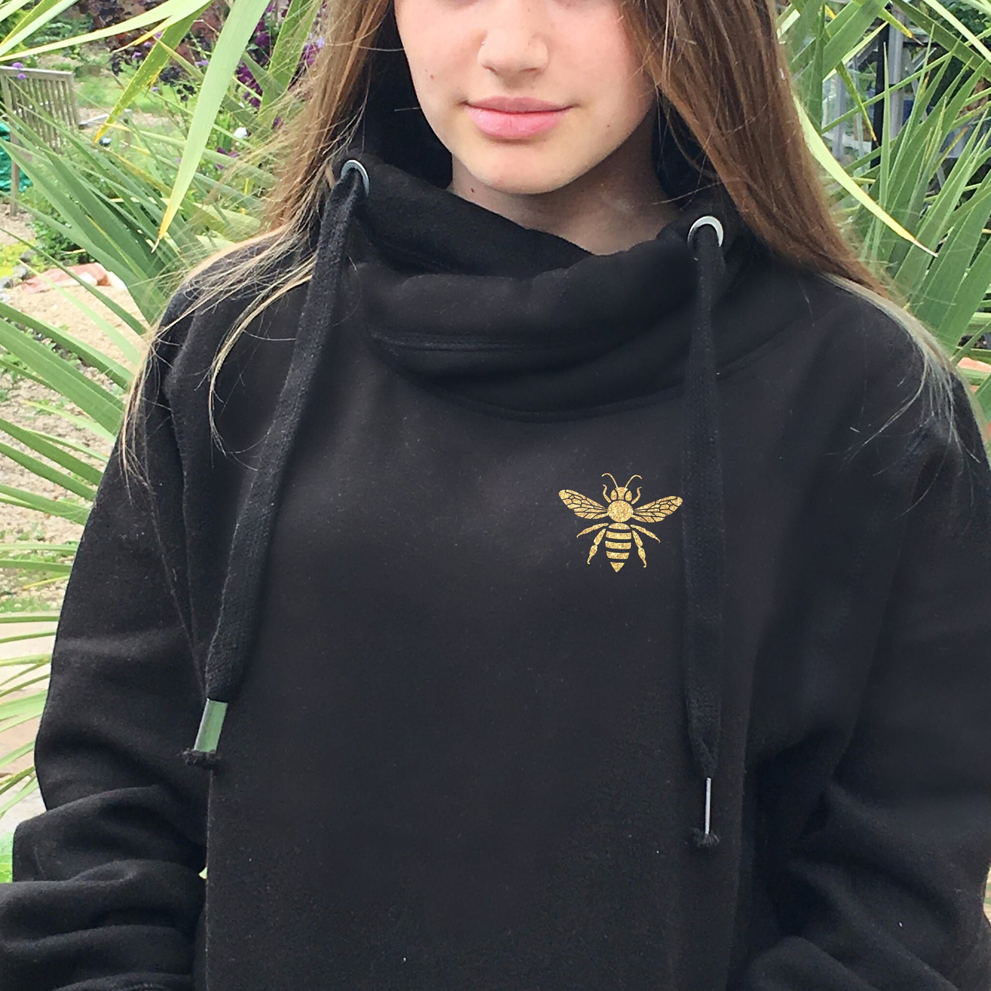 Hoodie with cheap neck cover