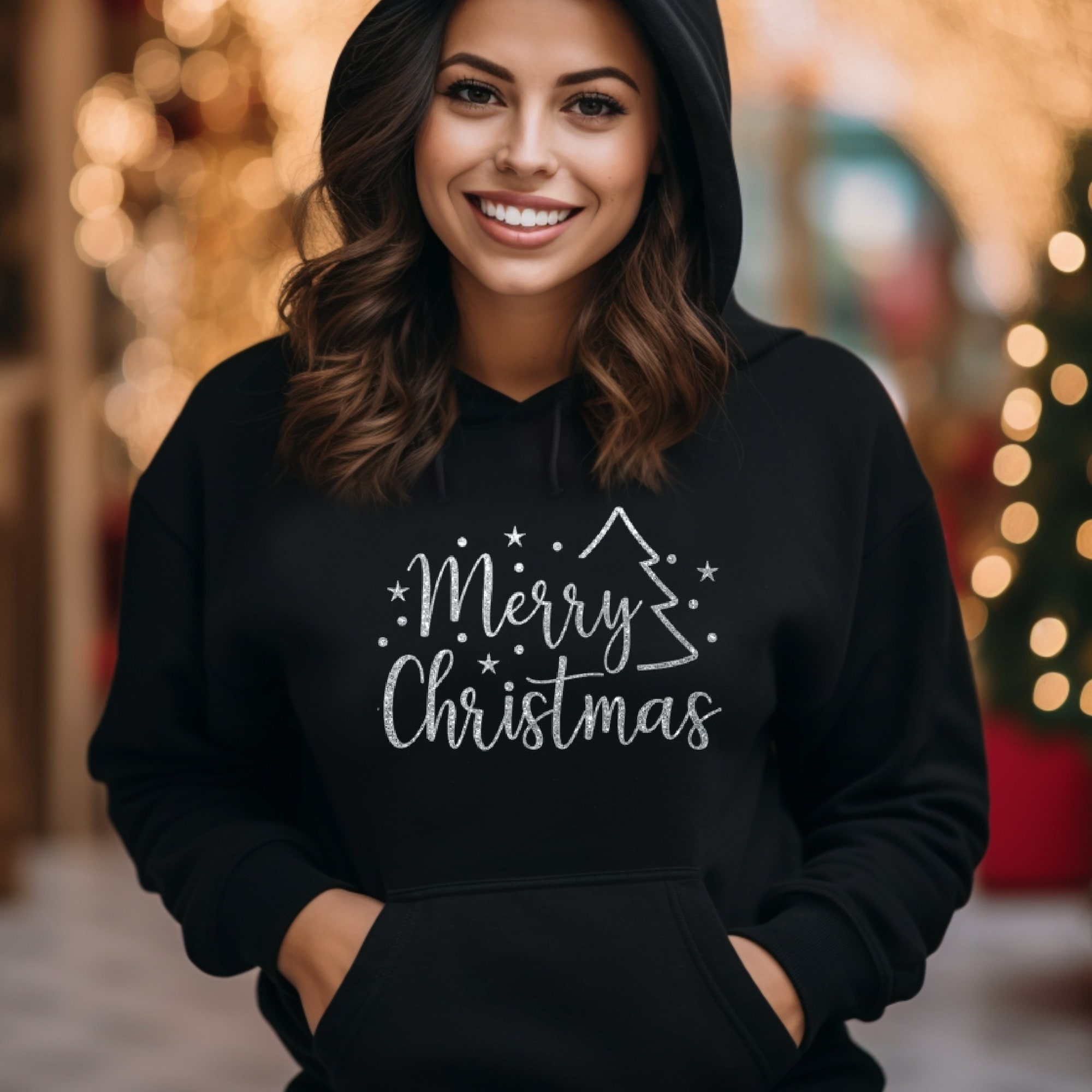 Merry Christmas Hoodie Oversized Hoodie Christmas Jumper Etsy UK
