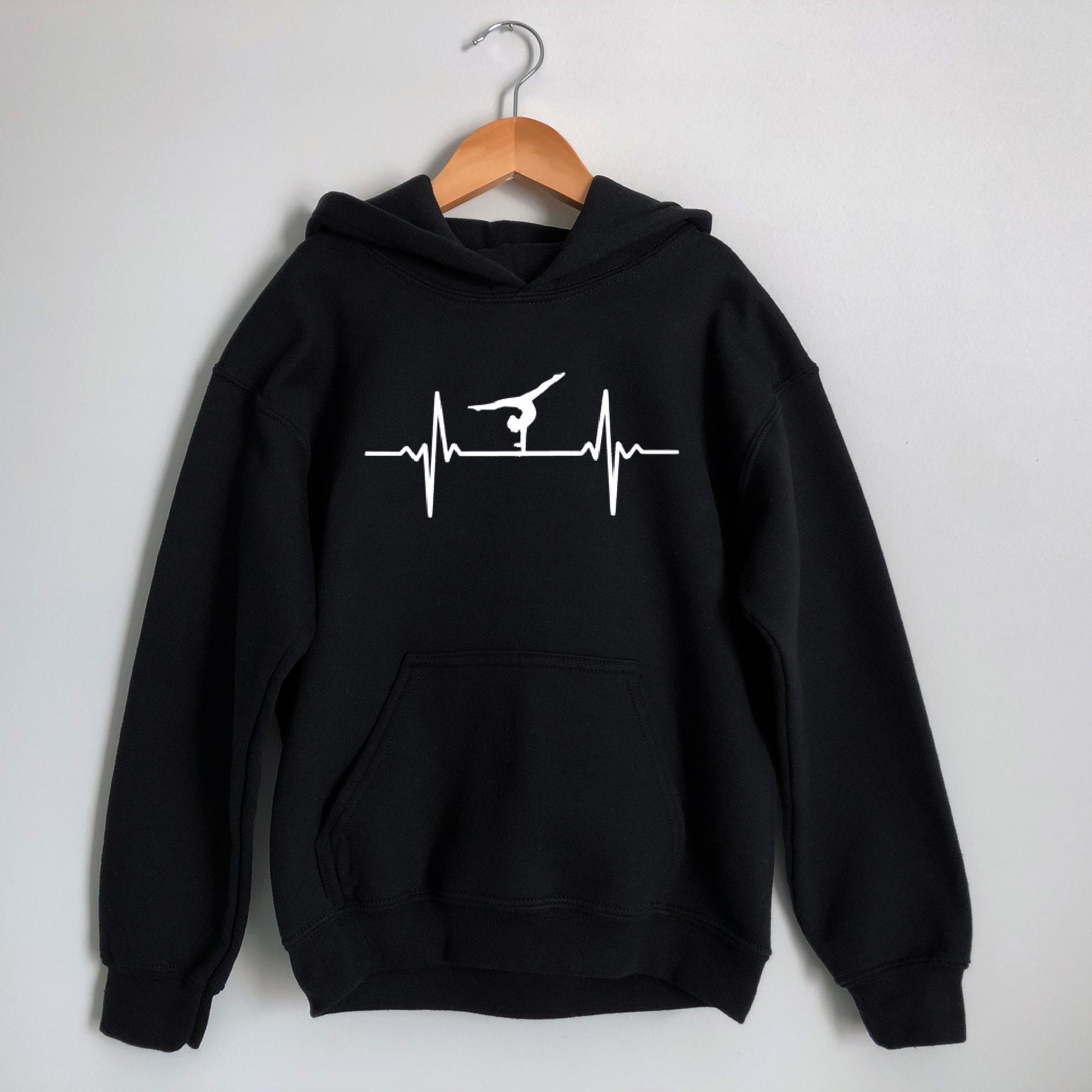 Gymnastics Hoodie, Gymnastic Heartbeat Kids Hoodie, Gym