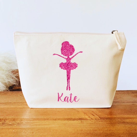 Ballerina Bag, Personalised Makeup Pouch, Custom Ballet Accessory