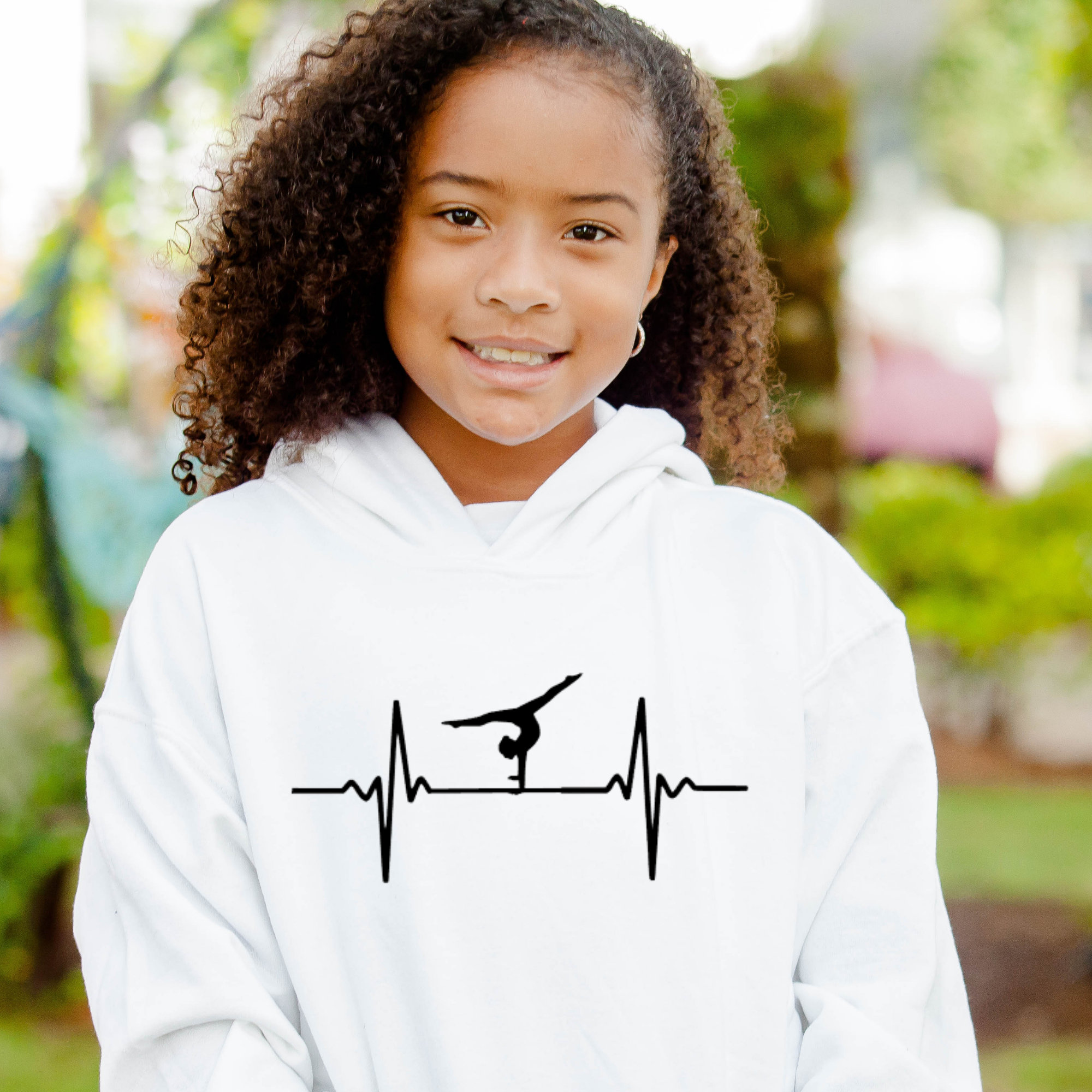 Gymnastics Hoodie, Gymnastic Heartbeat Kids Hoodie, Gym