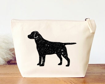 Labrador Make Up/Cosmetic Bag, Labrador Gift, Labrador Lover, Dog Make up Bag, Canvas Make Up Bag, Labrador Mom Gift, Mother's Day Gift