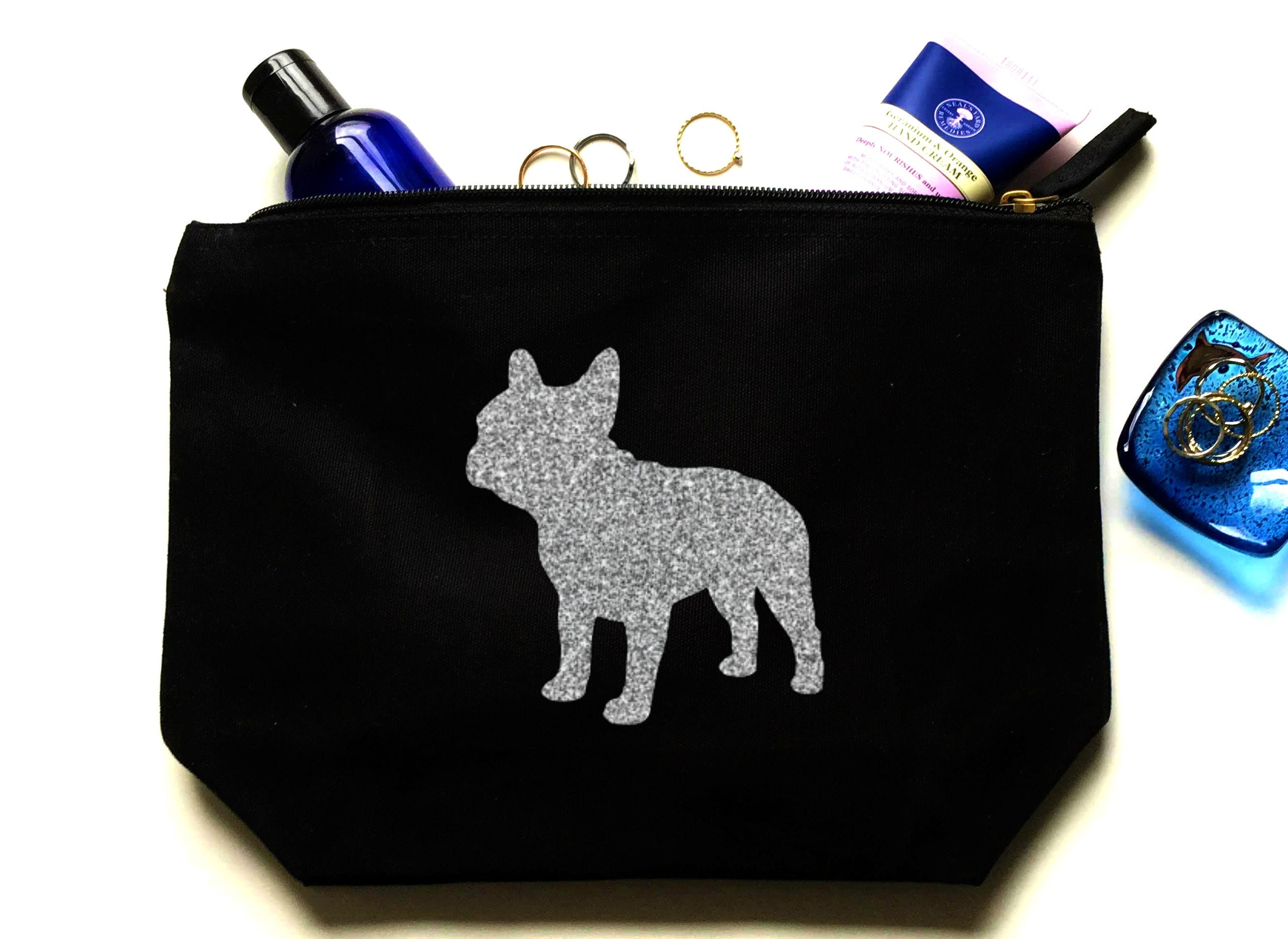 French Bulldog Make up Bag Organic Cosmetic Bag | Etsy