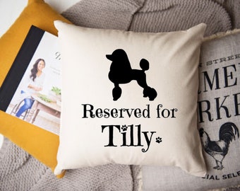 Poodle Cushion, Personalised Pet Pillow