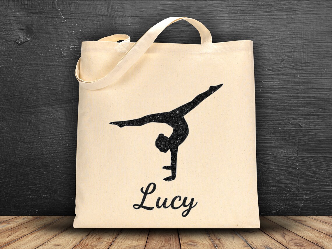 Gymnast Tote Bag Personalised Gym Bag Etsy