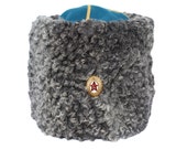 USSR Military hat Soviet Russian Army General Colonel winter air force hat Papakha fur