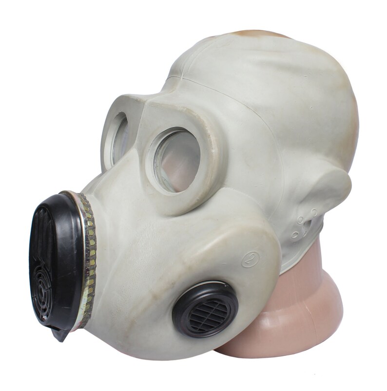 White Soviet military gas mask Hamster Protection mask PBF