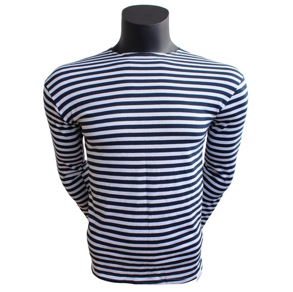M HOODIE in USSR RUSSIAN NAVY SAILOR/'S SUMMER STRIPED STYLE NEW S and L