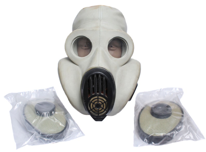 White Soviet military gas mask Hamster Protection mask PBF