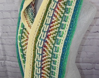 Long Mosaic Infinity Scarf