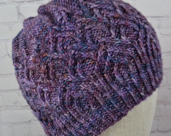 Cabled Knitted Hat - Adult Small