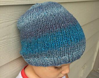 Ombre Striped Knitted Hat - Toddler