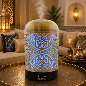 Antique Bronze Effect Aroma Diffuser, Humidifier with Colour Changing Light