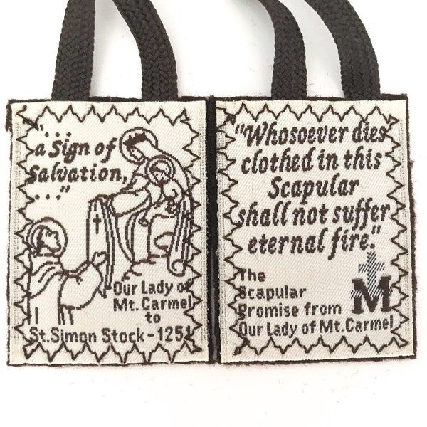 Catholic Brown Wool Scapular of Carmel (Single, Lot, or Bulk)