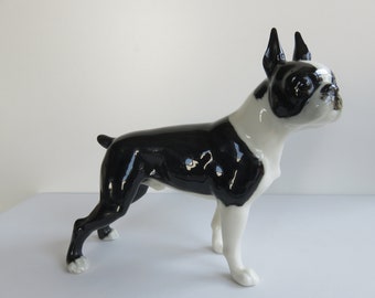 Vintage ,Extremely Rare, Hutschenreuther Boston Terrier Figurine