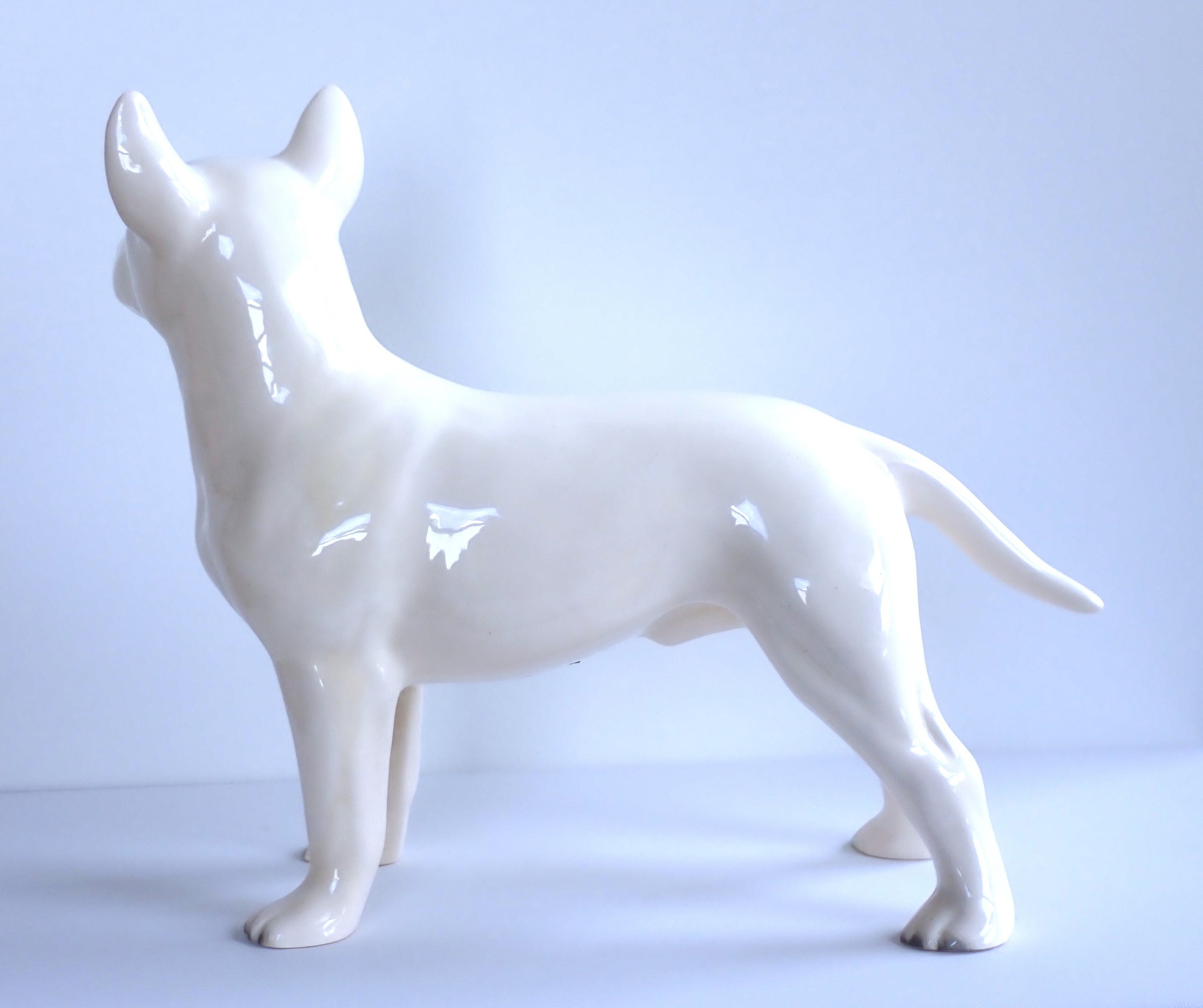 Hard to Find Coopercraft England White Bull Terrier Dog Figurine