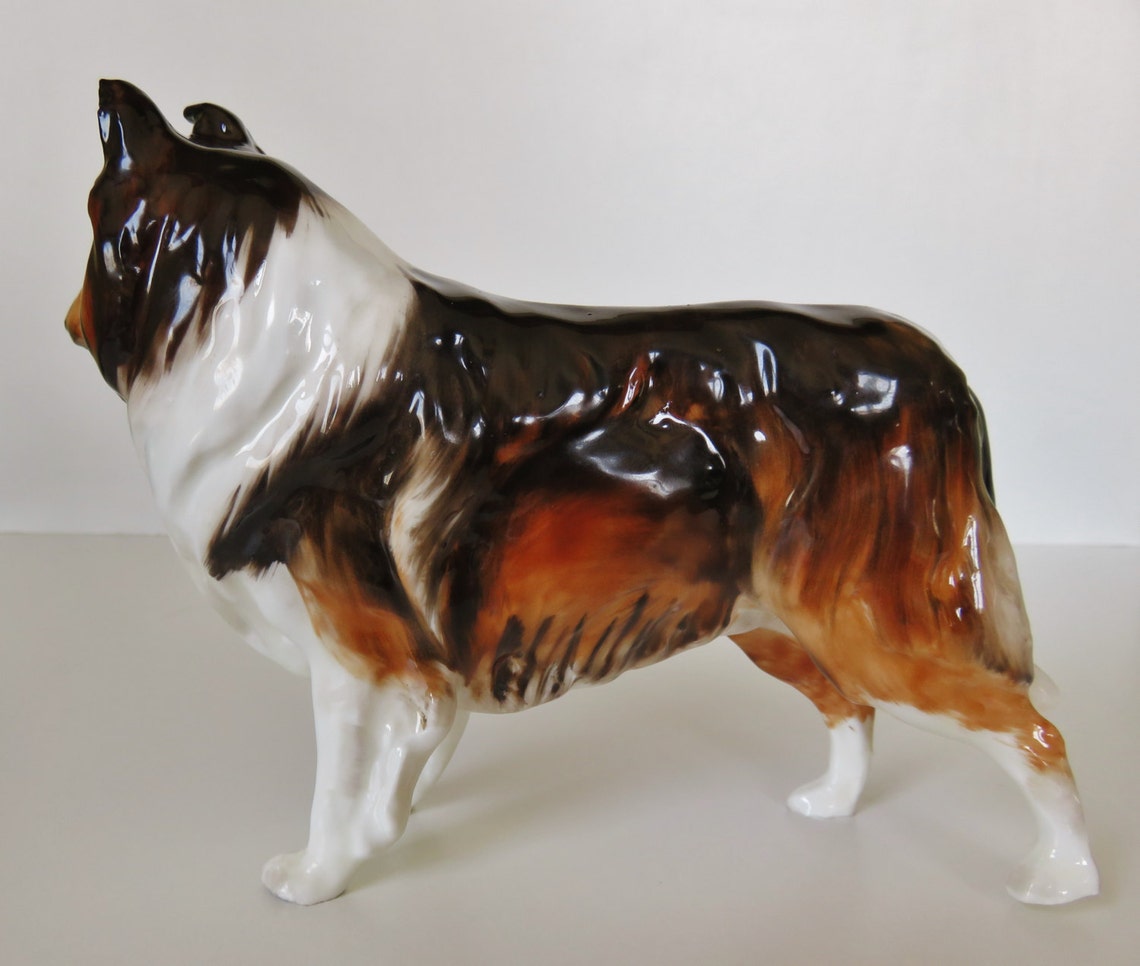 Vintage Royal Doulton England Collie Dog Figurine HN1058 Etsy