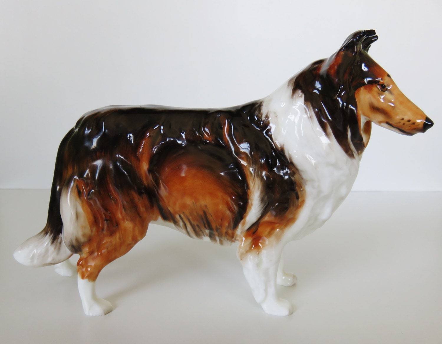 Lot - LARGE CERAMIC VINTAGE ROUGH COLLIE (LASSIE DOG) FIGURE, MADE IN  ITALY, 85CM H