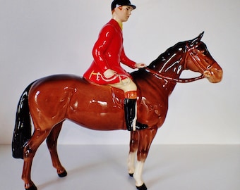 Hard To Find Beswick England "The Huntsman" Model #1501 Equestrian Figurine