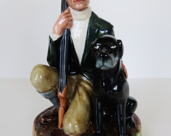 Vintage Hunting Figurine Memories Gift Vtg Home Decor Vintage Marion's Varity Bum Hunter Porcelain Figurine w Dog Daysgonebytreasures *