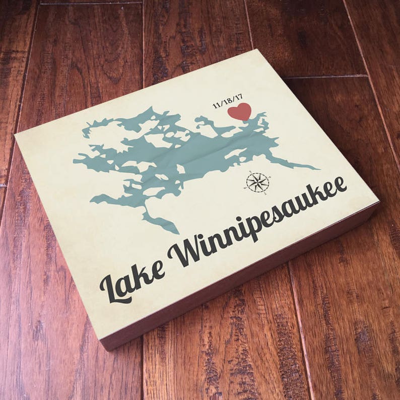 Lake Winnipesaukee Lake Winnipesaukee Map Lake Etsy