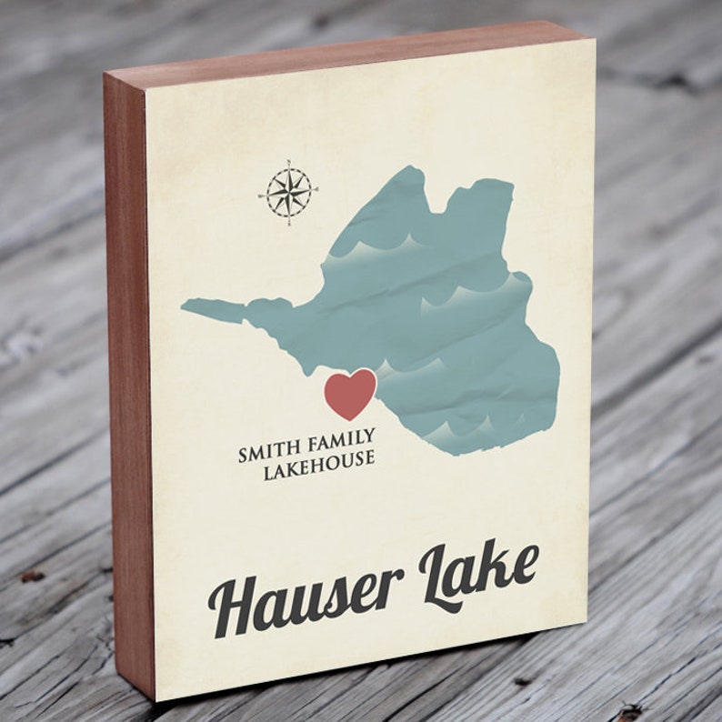 Hauser Lake Idaho Map Etsy