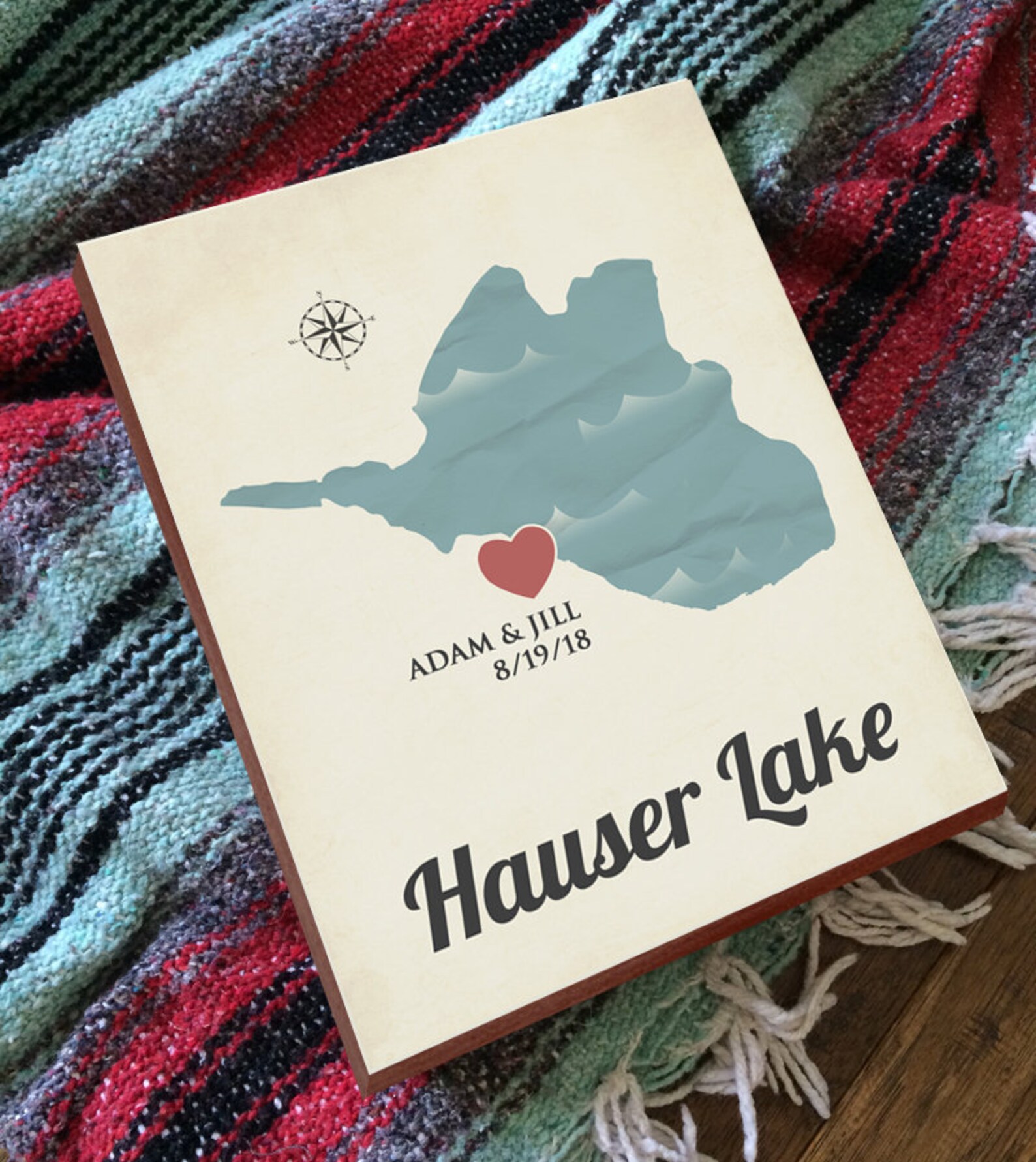 Hauser Lake Idaho Map Etsy