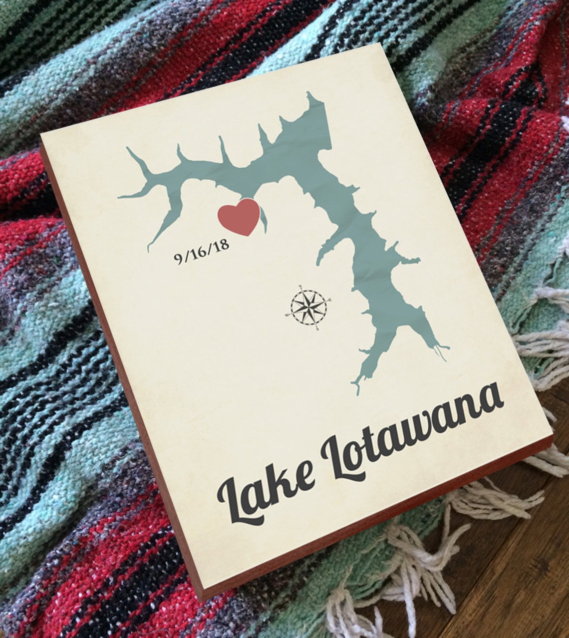 Lake Lotawana Map Art Etsy