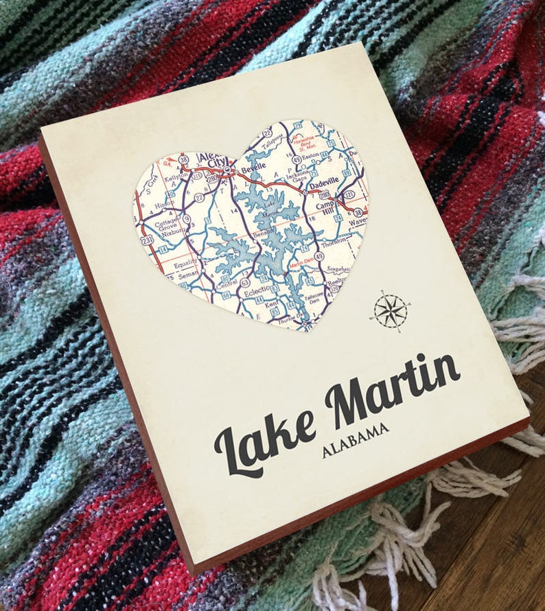 Customized Lake Maps Lake House Wall Art Personalized Lake Etsy