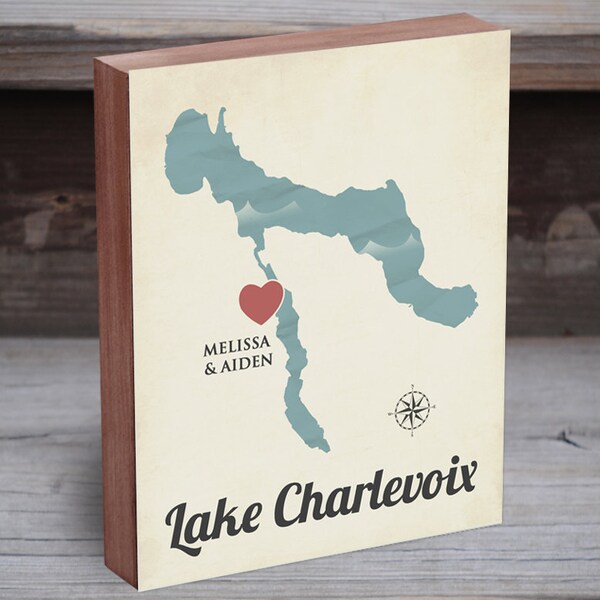Charlevoix Michigan Map - Etsy