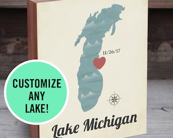 Lake Art Print - Lake Sign Custom - Lake Decor - Lake Wall Art - Lake Artwork