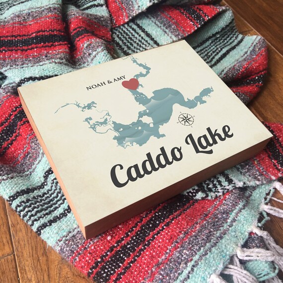 Caddo Lake Map Lake Signs Personalized Etsy