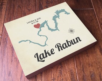 Lake Rabun Map GA - Southern Wedding Gift