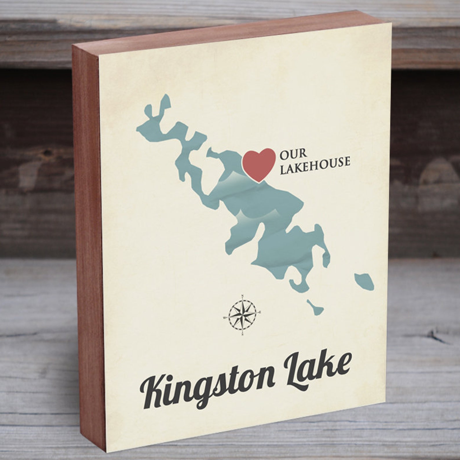 Kingston Lake Michigan Lakes Map Lakes of Michigan Etsy