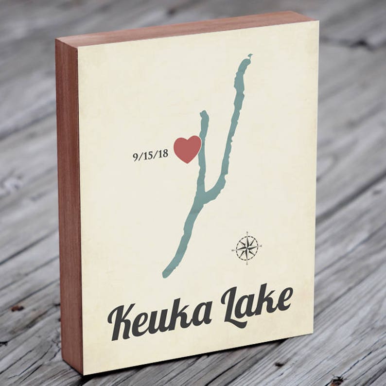 Keuka Lake Keuka Lake Art Keuka Lake Gift Keuka Lake Map Etsy