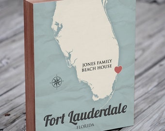 Fort Lauderdale Map - Fort Lauderdale Art - Fort Lauderdale Beach