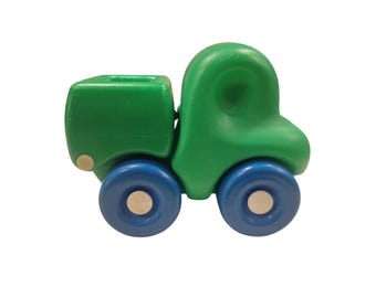 Camión volquete verde robusto Little Tikes para niños pequeños, modelo First Wheels, de los años 90, vintage