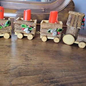 Vintage House of Lloyd Natural Bark Candle Train READ DESCRIPTION
