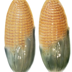 Lot Of 2 Vintage Cardinal Pottery Corn Dishes 11&quot; X 4.25&quot; Bowls