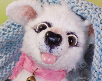 Knitted toy Lovely happy puppy Soft toy