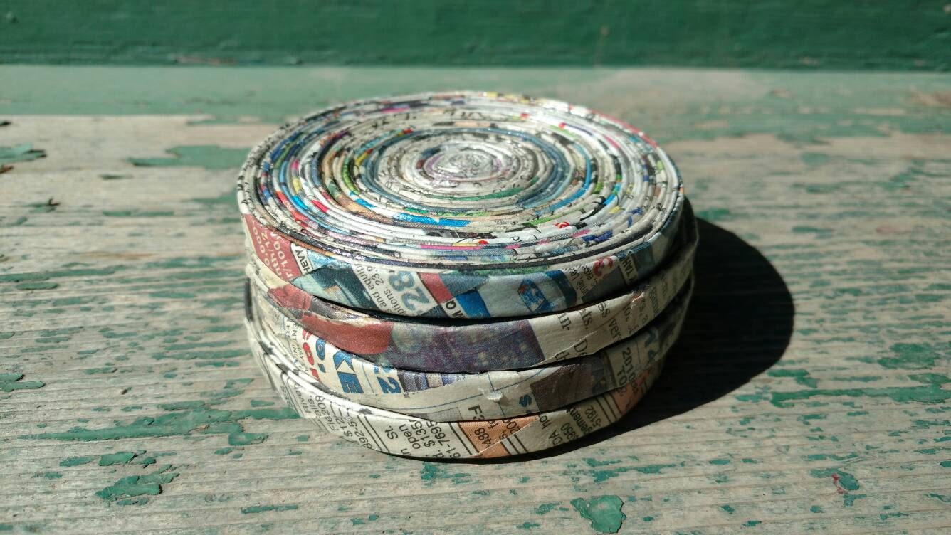 Newspaper Coasters Etsy